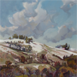 Oil on canvas 24in x 24in Two Trails